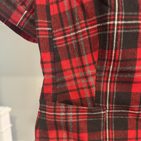 Betty Barclay Collection Red Plaid Short Sleeve Blazer - Size US 10 - Picture 7 of 10